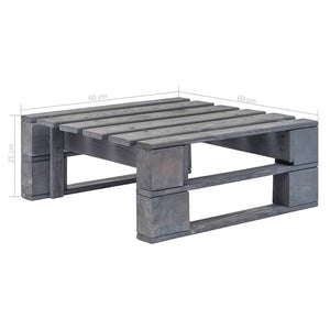 Ottomana da Giardino Pallet in Legno di Pino Impregnato Grigio 3066420