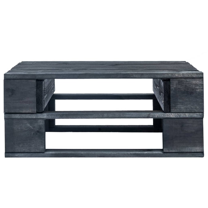 Ottomana da Giardino Pallet in Legno di Pino Impregnato Nero 3066439