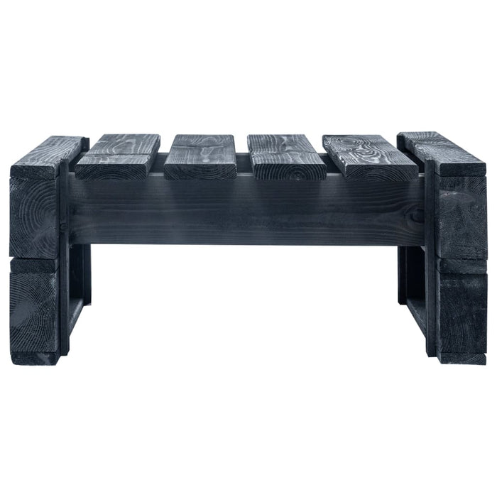 Ottomana da Giardino Pallet in Legno di Pino Impregnato Nero 3066439