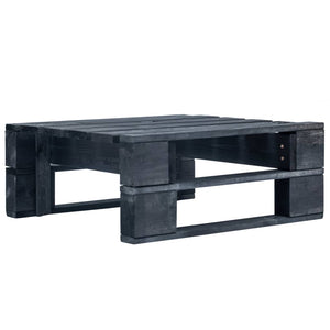 Ottomana da Giardino Pallet in Legno di Pino Impregnato Nero 3066443