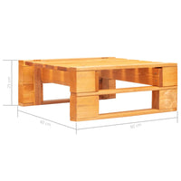 Ottomana da Giardino Pallet in Legno di Pino Impregnato Miele 3066448