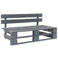 Divano Centrale da Giardino Pallet Legno Pino Impregnato Grigio 3066485