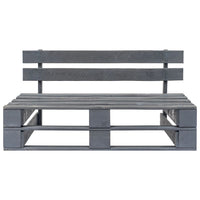 Divano Centrale da Giardino Pallet Legno Pino Impregnato Grigio 3066485