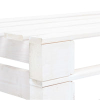 Divano Centrale da Giardino Pallet Legno Pino Impregnato Bianco 3066495