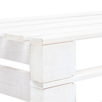 Divano Centrale da Giardino Pallet Legno Pino Impregnato Bianco 3066506