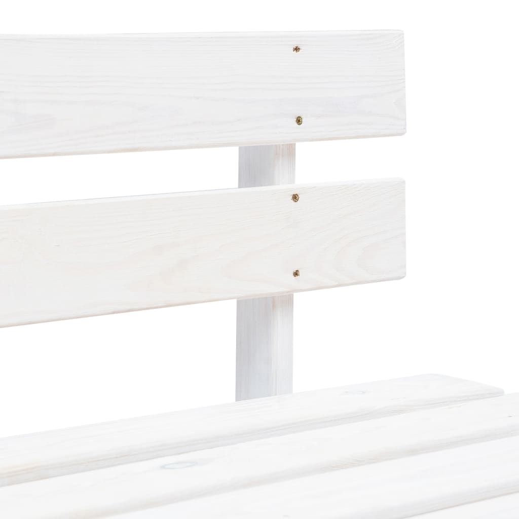 Divano Centrale da Giardino Pallet Legno Pino Impregnato Bianco 3066506