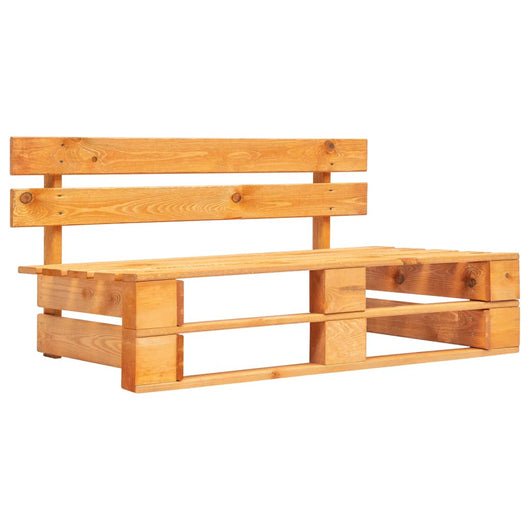 Divano Centrale Giardino a Pallet Marrone Miele Pino Impregnato 3066525