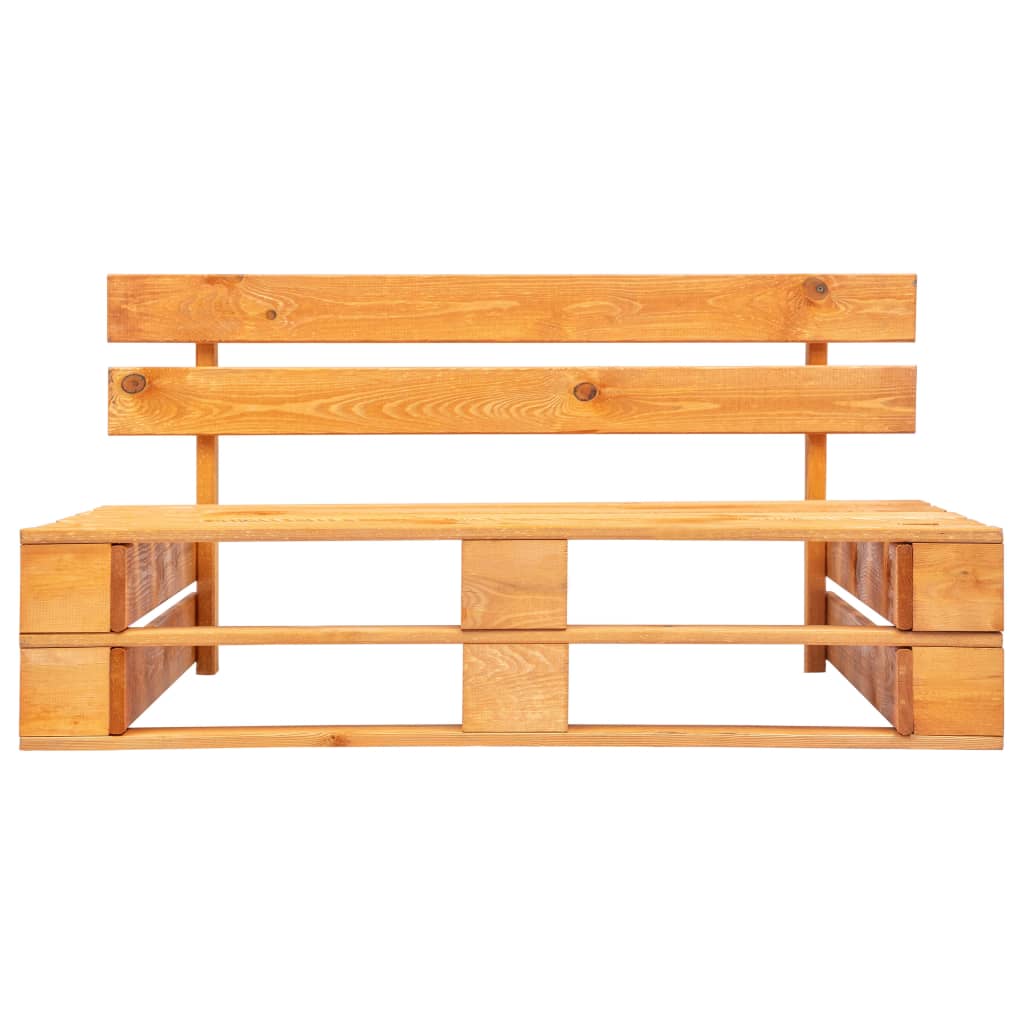 Divano Centrale da Giardino Pallet Legno Pino Impregnato Ambra 3066527