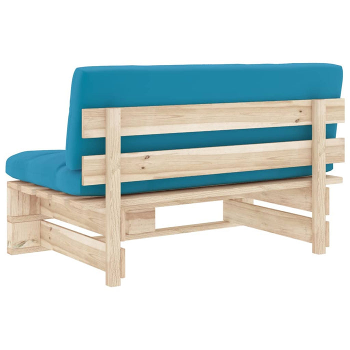 Divano Centrale Giardino su Pallet in Legno di Pino Impregnato cod mxl 55283