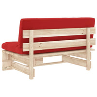 Divano Centrale Giardino su Pallet in Legno di Pino Impregnato cod mxl 55318