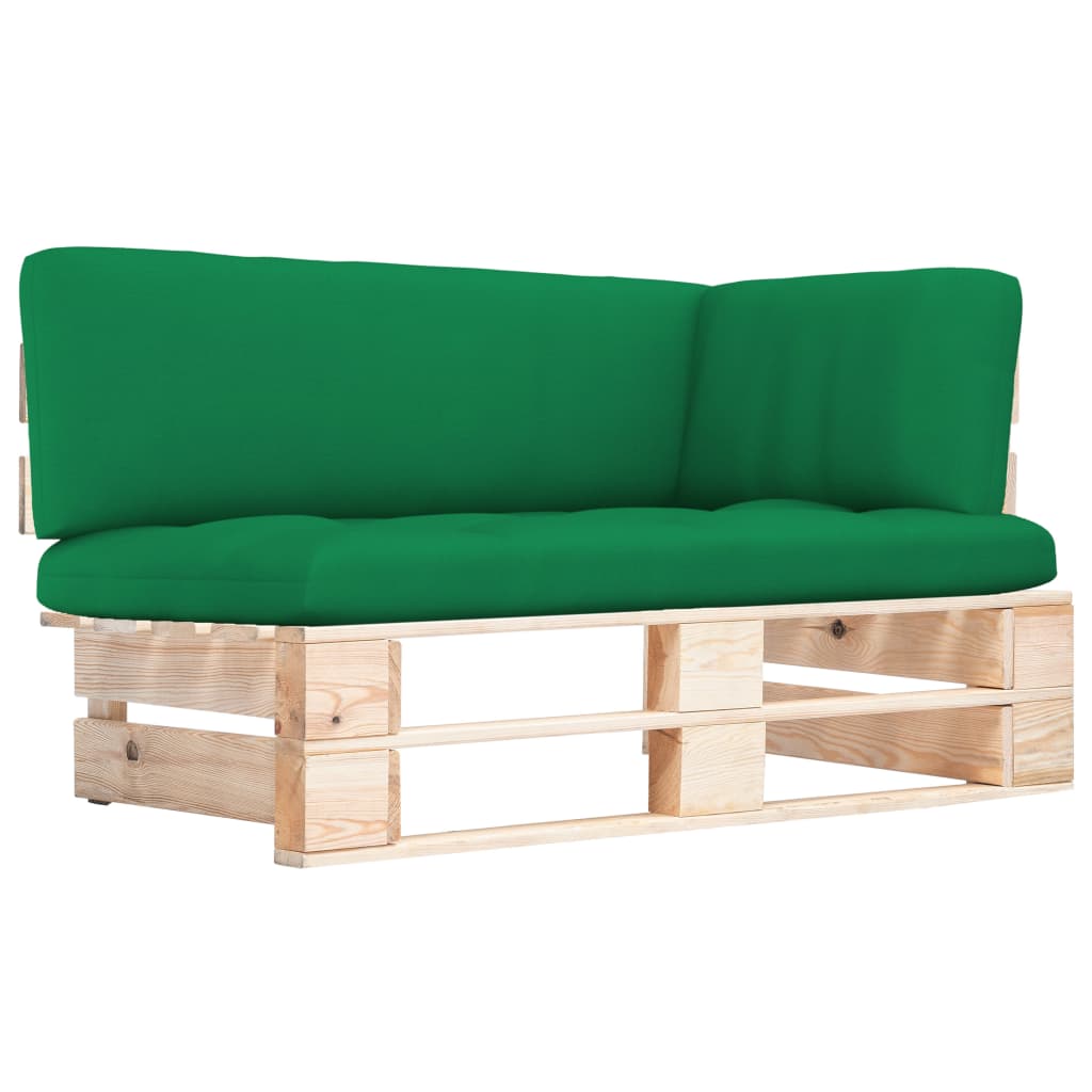 Divano Angolare da Giardino su Pallet Legno di Pino Impregnato cod mxl 55662