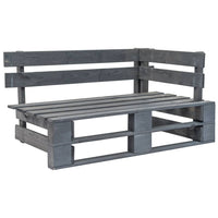 Divano a 2 Posti su Pallet con Cuscini Pino Impregnato Grigio 3066631