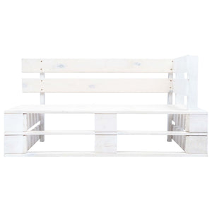 Divano 2 Posti su Pallet con Cuscini in Pino Impregnato Bianco cod mxl 41376