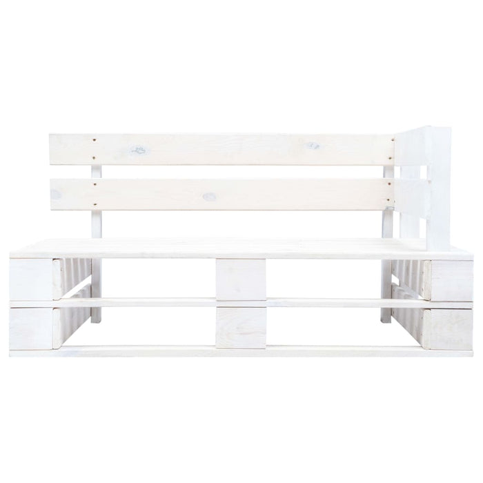 Divano 2 Posti su Pallet con Cuscini in Pino Impregnato Bianco cod mxl 40675