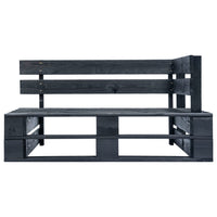 Divano 2 Posti su Pallet con Cuscini in Pino Impregnato Nero cod mxl 30683