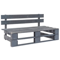 Set Divani in Pallet con Cuscini 4 pz in Pino Impregnato Grigio 3066699