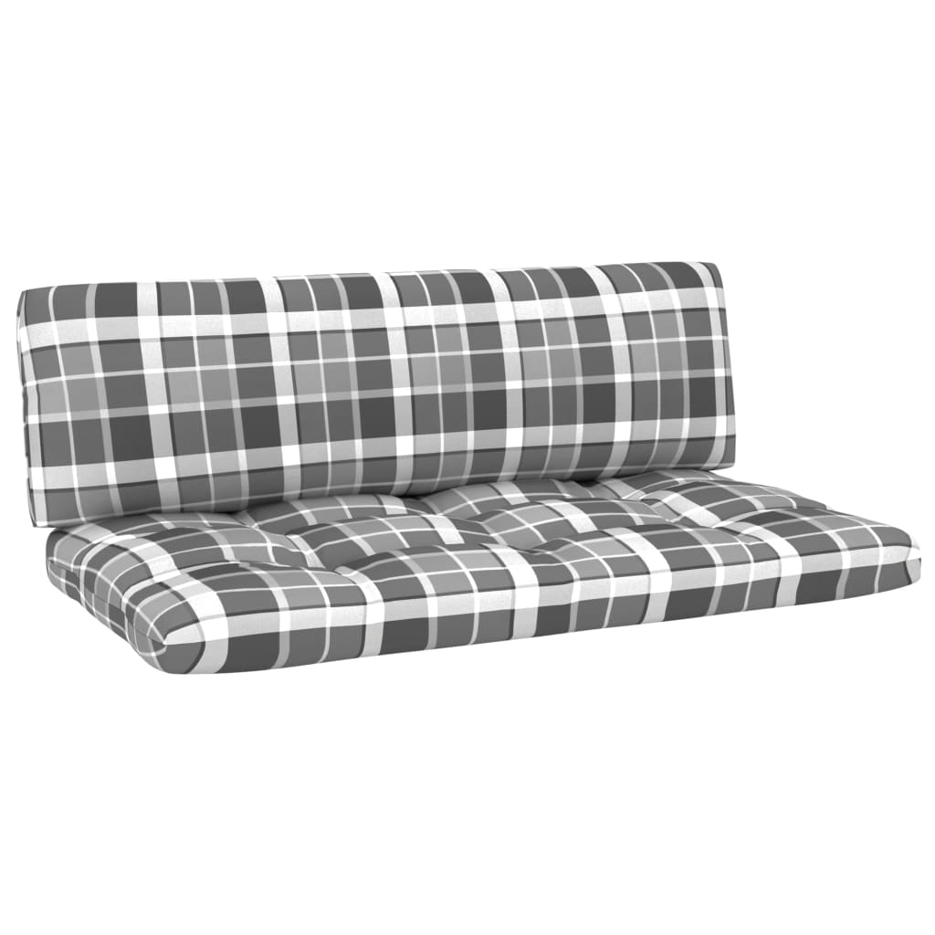 Set Divani in Pallet con Cuscini 4 pz in Pino Impregnato Grigio 3066710