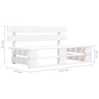 Set Divani in Pallet con Cuscini 4 pz in Pino Impregnato Bianco 3066714