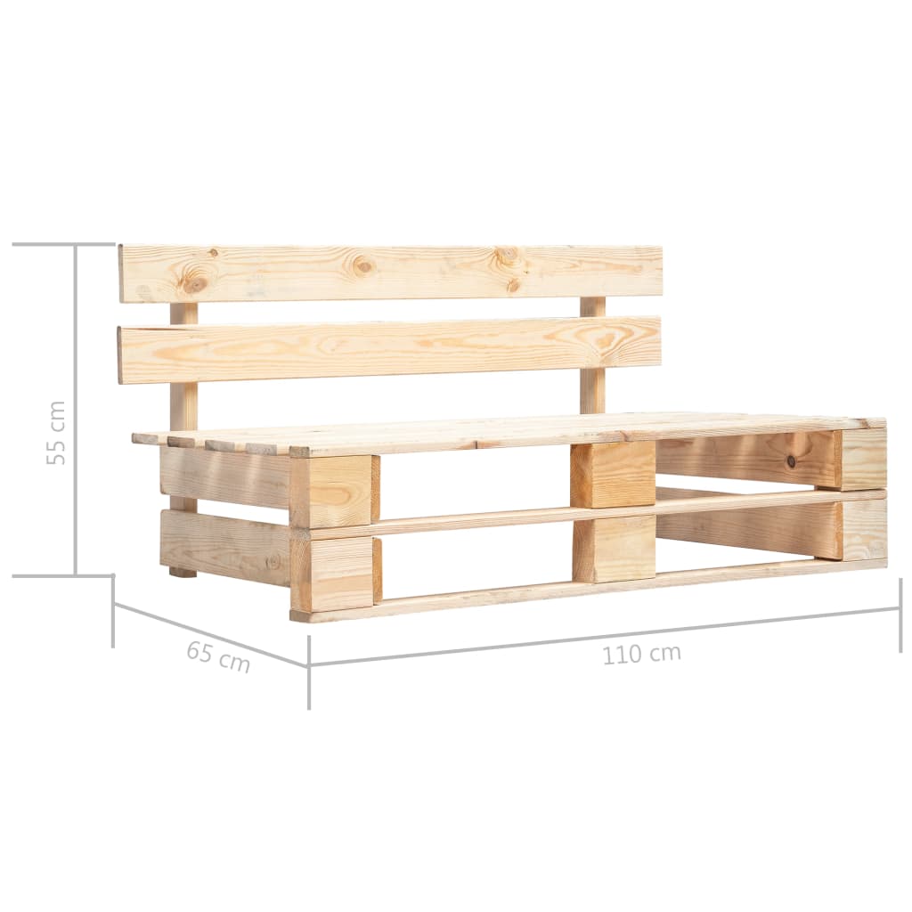 Set Divani su Pallet 4 pz e Cuscini in Legno di Pino Impregnato cod mxl 56730