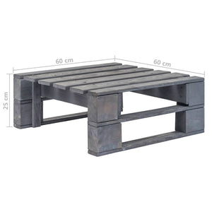 Set Divani a Pallet e Cuscini 4 pz in Pino Impregnato Grigio cod mxl 42902