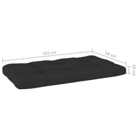 Set Divani a Pallet e Cuscini 4 pz in Pino Impregnato Nero cod mxl 30607