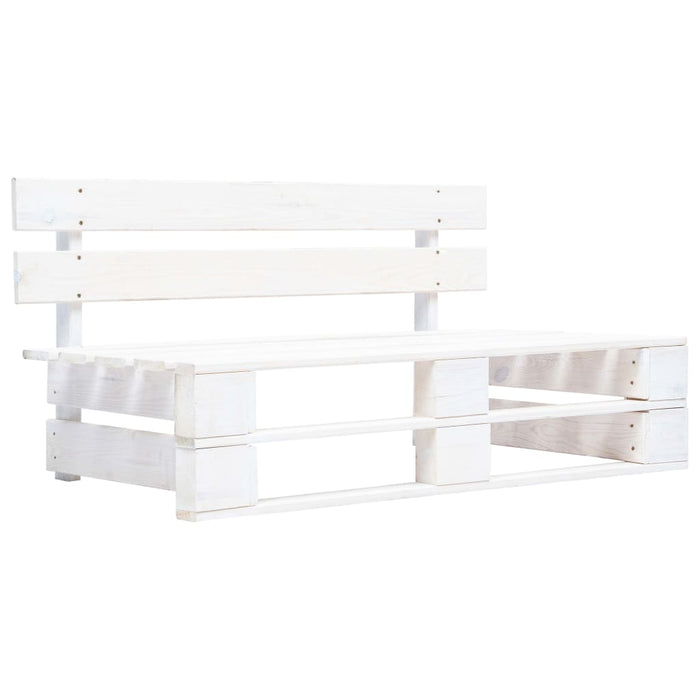 Set Divani in Pallet con Cuscini 6 pz in Pino Impregnato Bianco 3066856