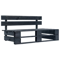 Set Divani in Pallet con Cuscini 6 pz in Pino Impregnato Nero 3066874