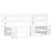 Set Divani in Pallet con Cuscini 6 pz in Pino Impregnato Bianco 3066931