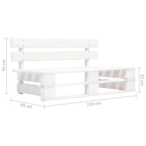 Set Divani in Pallet con Cuscini 6 pz in Pino Impregnato Bianco 3066938