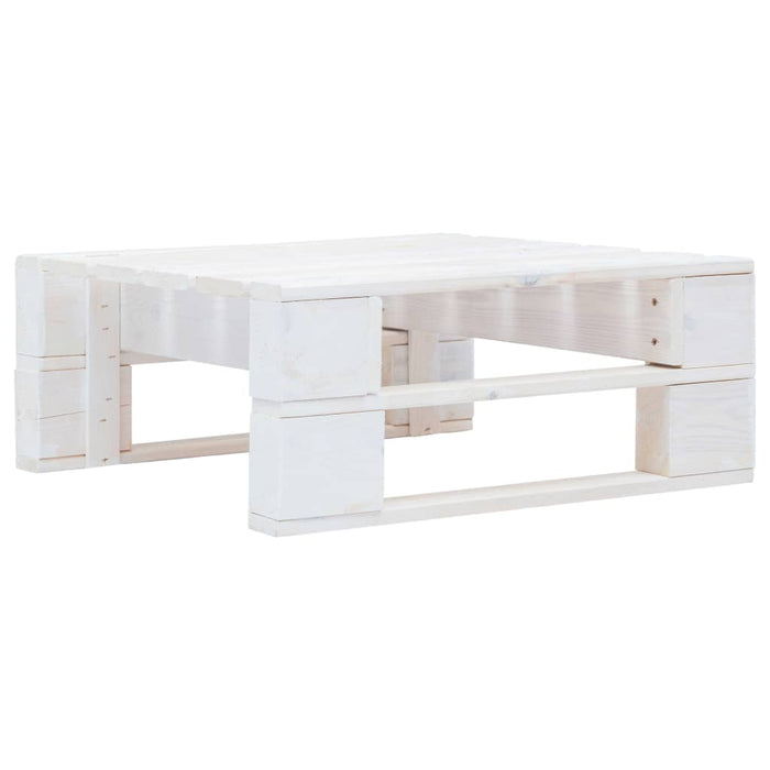 Set Divani a Pallet e Cuscini 6 pz in Pino Impregnato Bianco cod mxl 40698