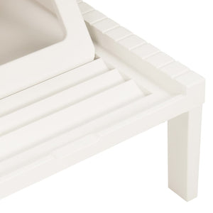 Lettino Prendisole in Plastica Bianco 315826