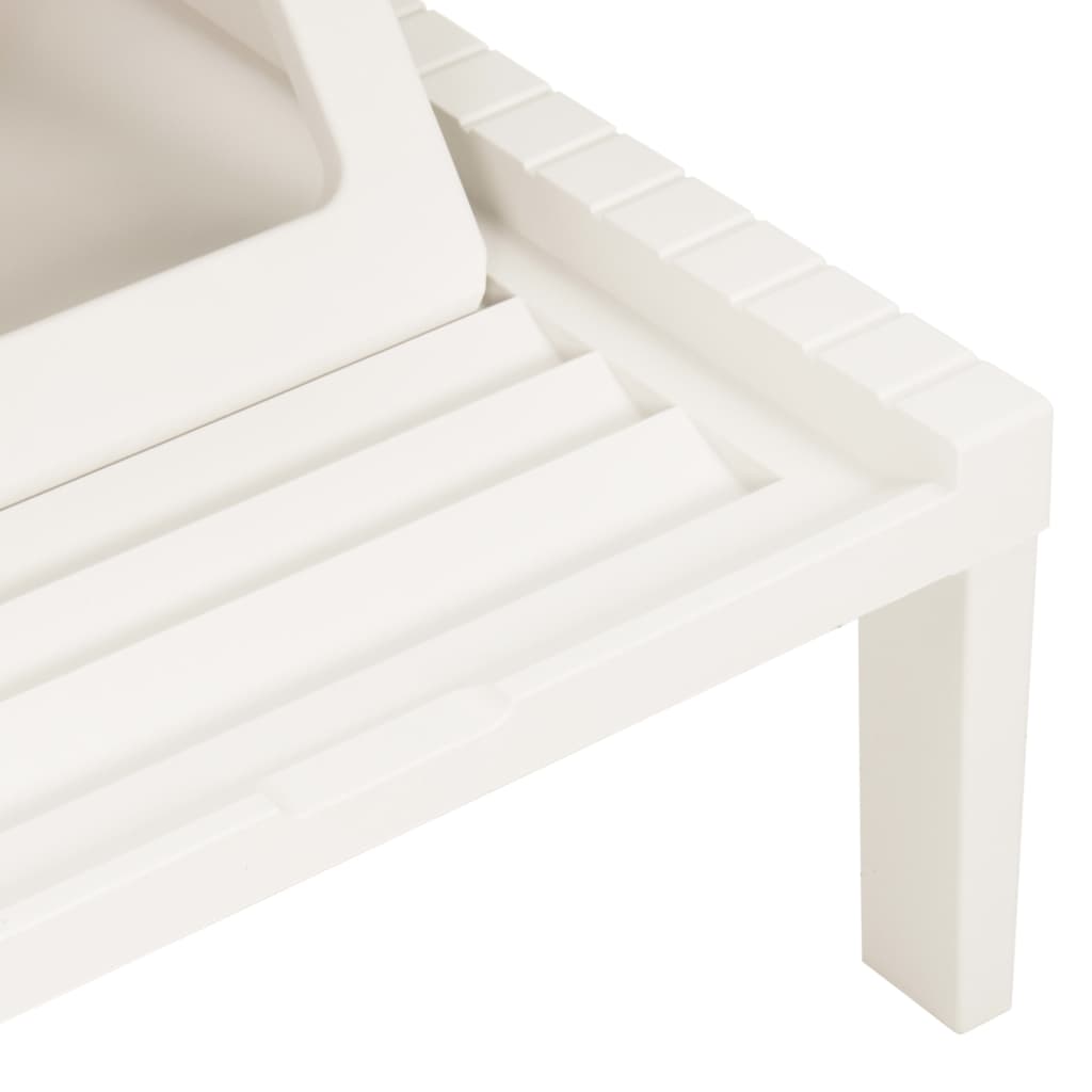 Lettino Prendisole con Cuscino Plastica Bianco cod mxl 19478