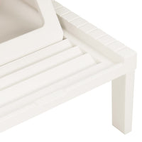 Lettino Prendisole con Cuscino Plastica Bianco 315828