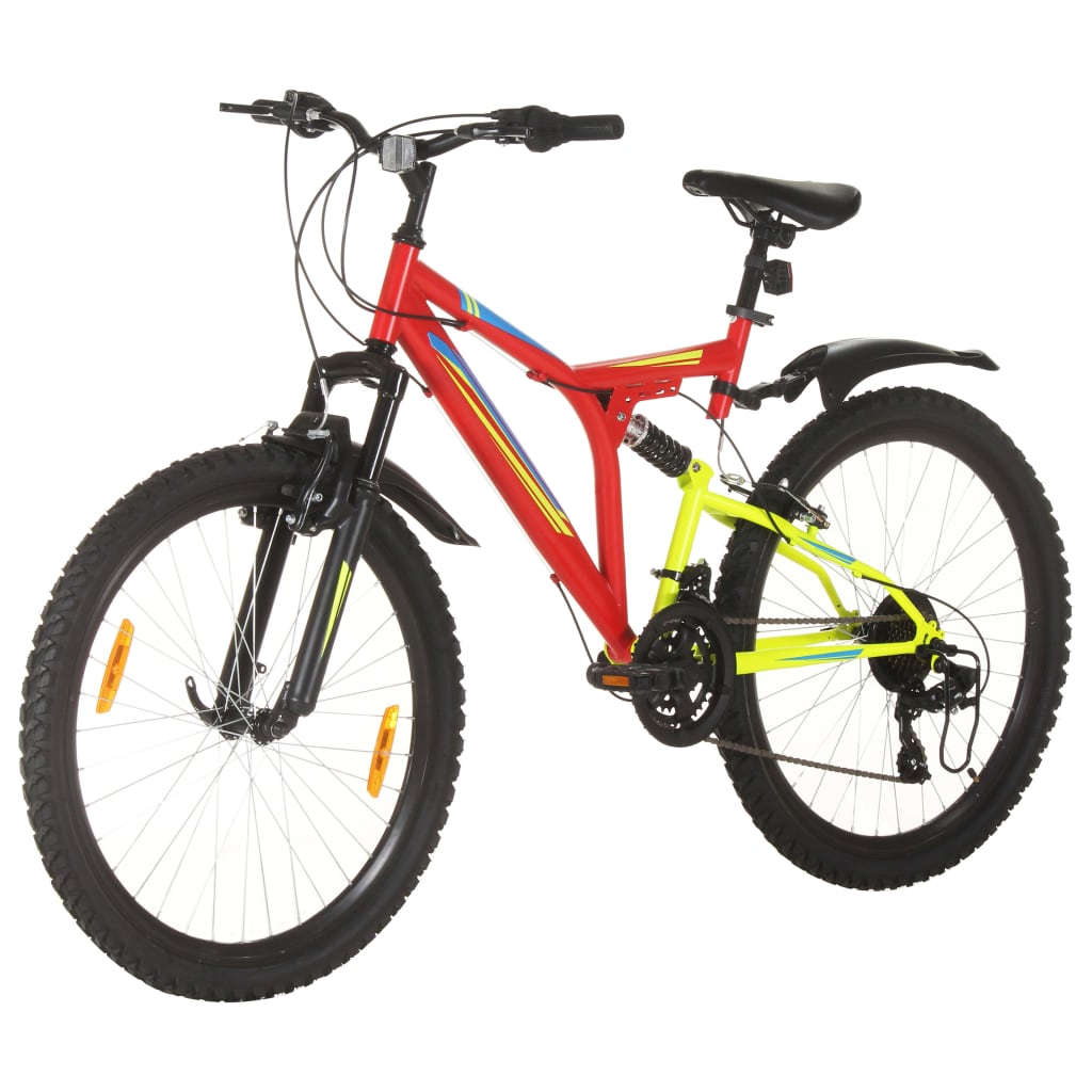 Mountain Bike 21 Speed 26" Ruote 49 cm Rosso