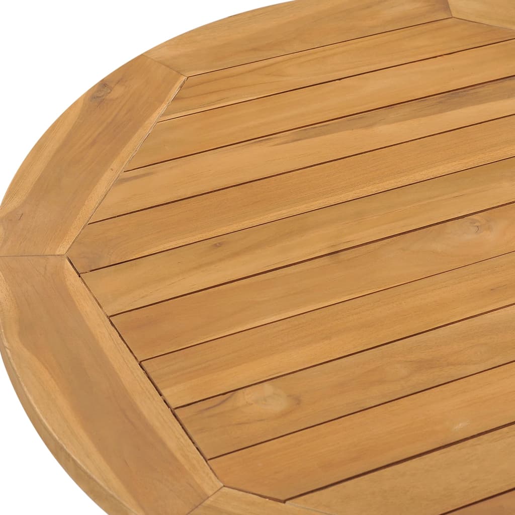 Tavolo da Pranzo da Giardino Ø90x75cm in Legno Massello di Teak 316168