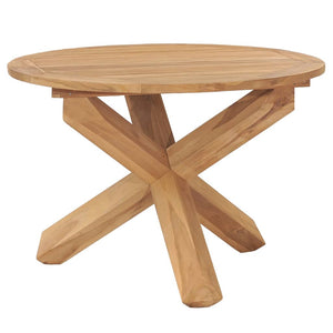 Tavolo da Pranzo da Giardino Ø110x75 cm Legno Massello di Teak