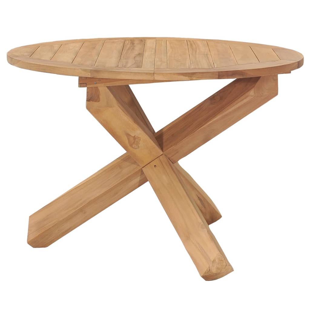 Tavolo da Pranzo da Giardino Ø110x75 cm Legno Massello di Teak