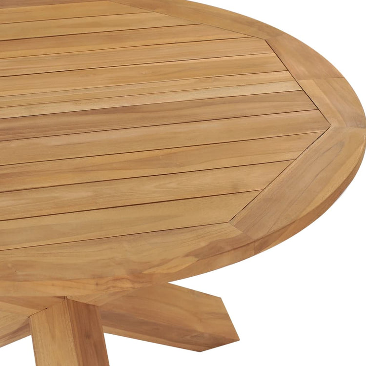 Tavolo da Pranzo da Giardino Ø110x75 cm Legno Massello di Teak