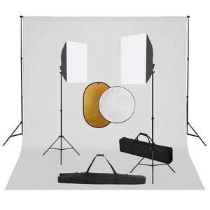 Kit per Studio Fotografico con Set Luci, Fondale e Riflettore 3067053