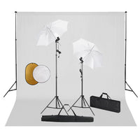 Kit Studio Fotografico con Luci Ombrelli Fondale e Riflettore cod mxl 78255