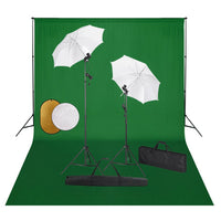 Kit Studio Fotografico con Luci Ombrelli Fondale e Riflettore cod mxl 77184