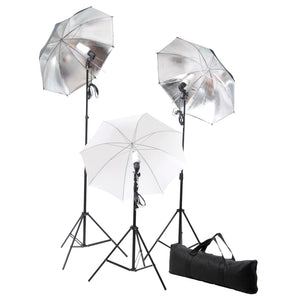 Kit Studio Fotografico con Luci Ombrelli Fondale e Riflettore 3067092