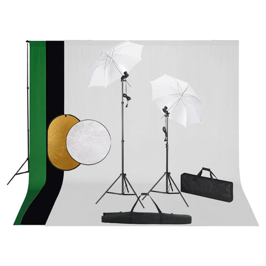 Kit Studio Fotografico con Luci Ombrelli Fondale e Riflettorecod mxl 72616