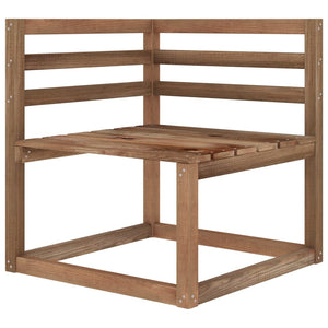 Divano da Giardino Pallet 2 Posti con Cuscini Rossi Legno Pino 3067278