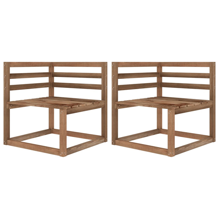 Divano da Giardino Pallet 3 Posti con Cuscini Rossi Legno Pino 3067290