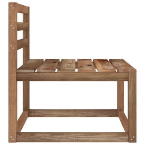 Divano da Giardino Pallet 3 Posti con Cuscini Rossi Legno Pino 3067290