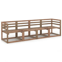 Set Divano Pallet da Giardino 4pz Legno Pino Impregnato Marrone 3067601