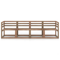 Set Divano Pallet da Giardino 4pz Legno Pino Impregnato Marrone 3067601