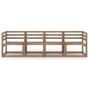 Set Divano Pallet da Giardino 4pz Legno Pino Impregnato Marrone 3067601