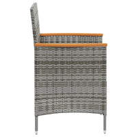 Sedie da Pranzo per Giardino 2 pz in Polyrattan Grigio 316149